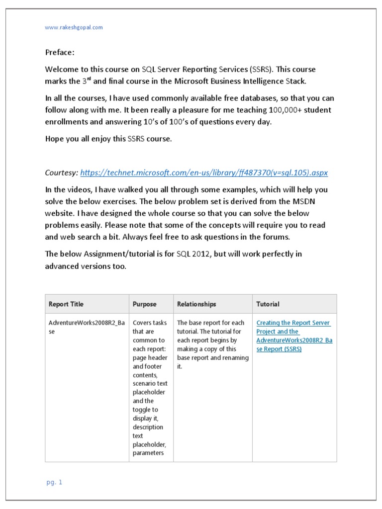 Courtesy:: Report Title Purpose Relationships Tutorial | PDF ...