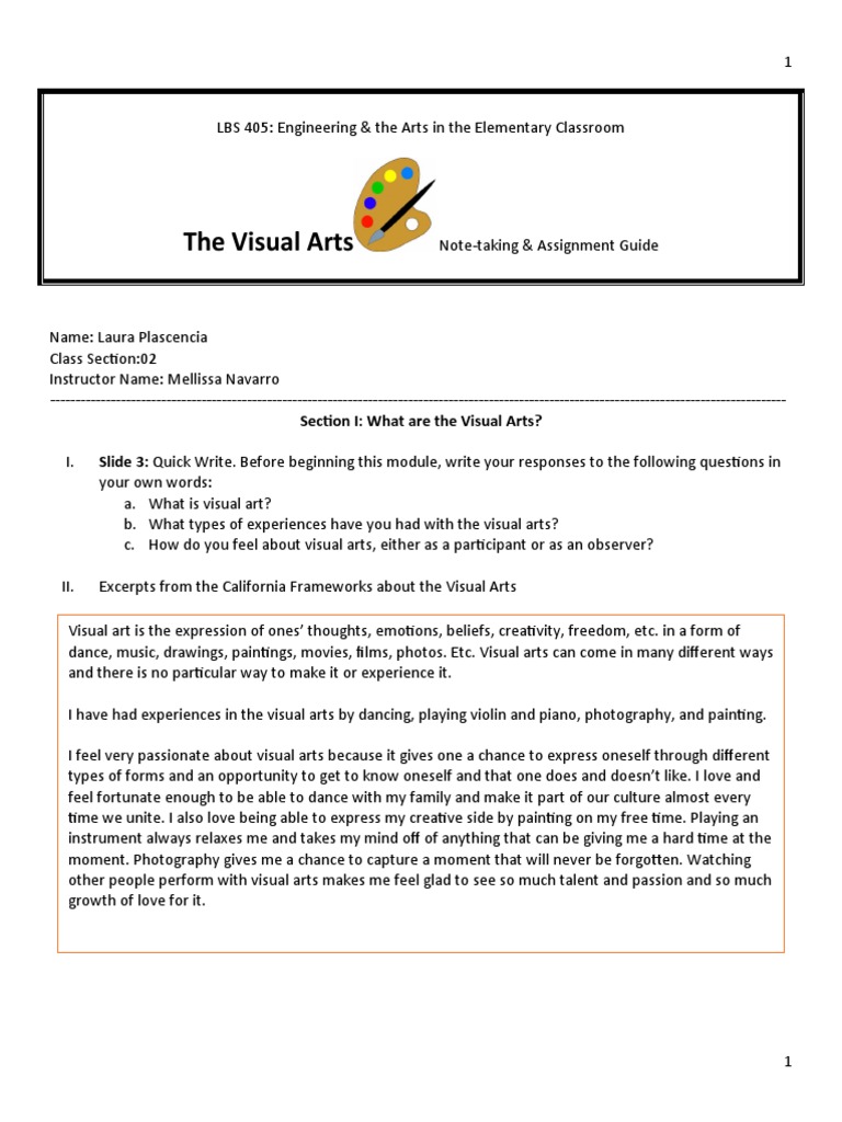 Visual Arts in Elementary Education Guide | PDF | Psychological ...