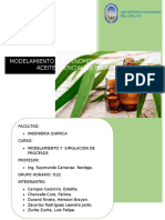 Modelamiento de Obtención de Aceite Esencial de Eucalipto