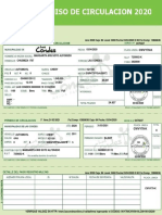 Cwvy780k-Permiso de Circulación 2020 Msa