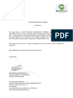 Certificado laboral Luisa Fernanda
