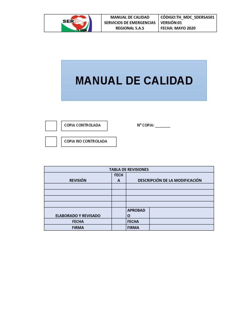 Manual de Calidad Iso 9001 | PDF | Sistema de manejo de calidad ...