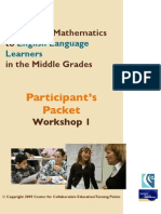 Math For ELL Students Workshop 1 Participant Handouts