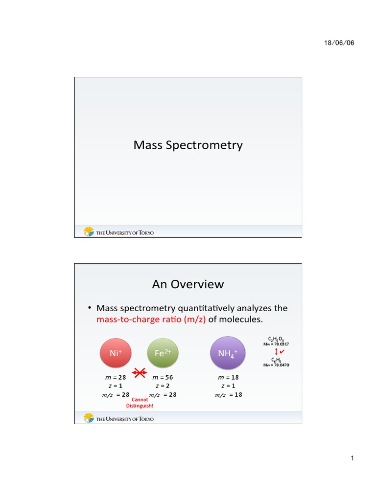 04 03 Mass Spectrometry 12 PDF | PDF | Mass Spectrometry | Electrospray ...
