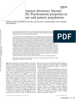 The Beck Depression Inventory Second Edition (BDI-II) : Psychometric Properties in Icelandic Student and Patient Populations