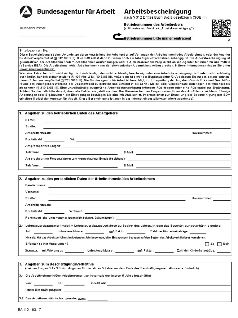 arbeitsbescheinigung arbeitsagentur 312