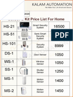 Price List For Home