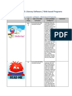 Observation Task 5: Literacy Software / Web Based Programs