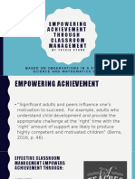 Empowering Achievement Through Classroom Management