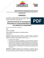 Selectivo Estatal para Juegos Escolares 2020 PDF