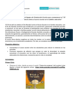 Actividad Primer Ciclo 30 de Abril Día Internacional Contra El Acoso Escolar en El Ámbito Educativo