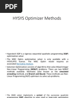 Optimizer Methods HYSYS PDF