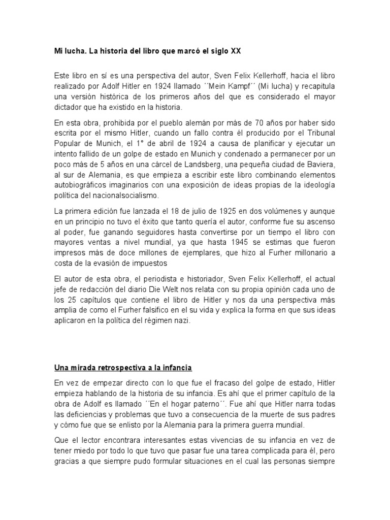 Mi Lucha | PDF | Adolf Hitler | Agitación