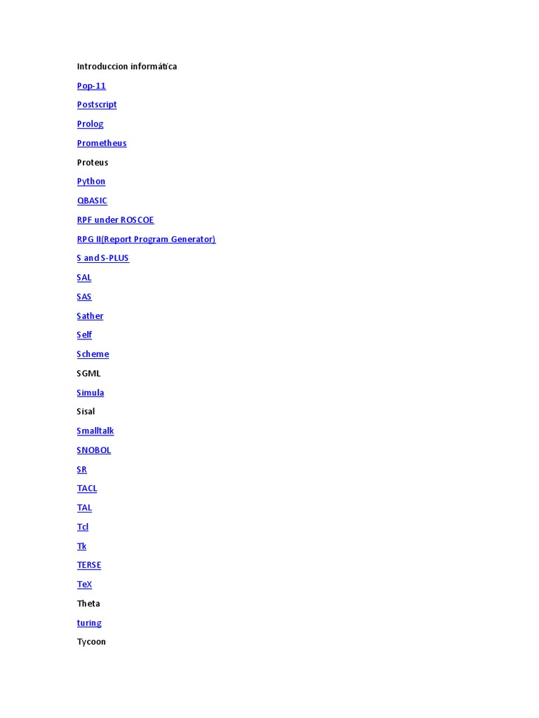 Overview of Programming Languages | PDF