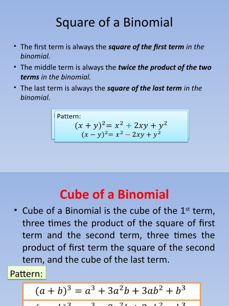 Cube of A Binomial | PDF | Teaching Mathematics