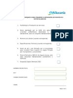 Check List Proyectos Domiciliarios