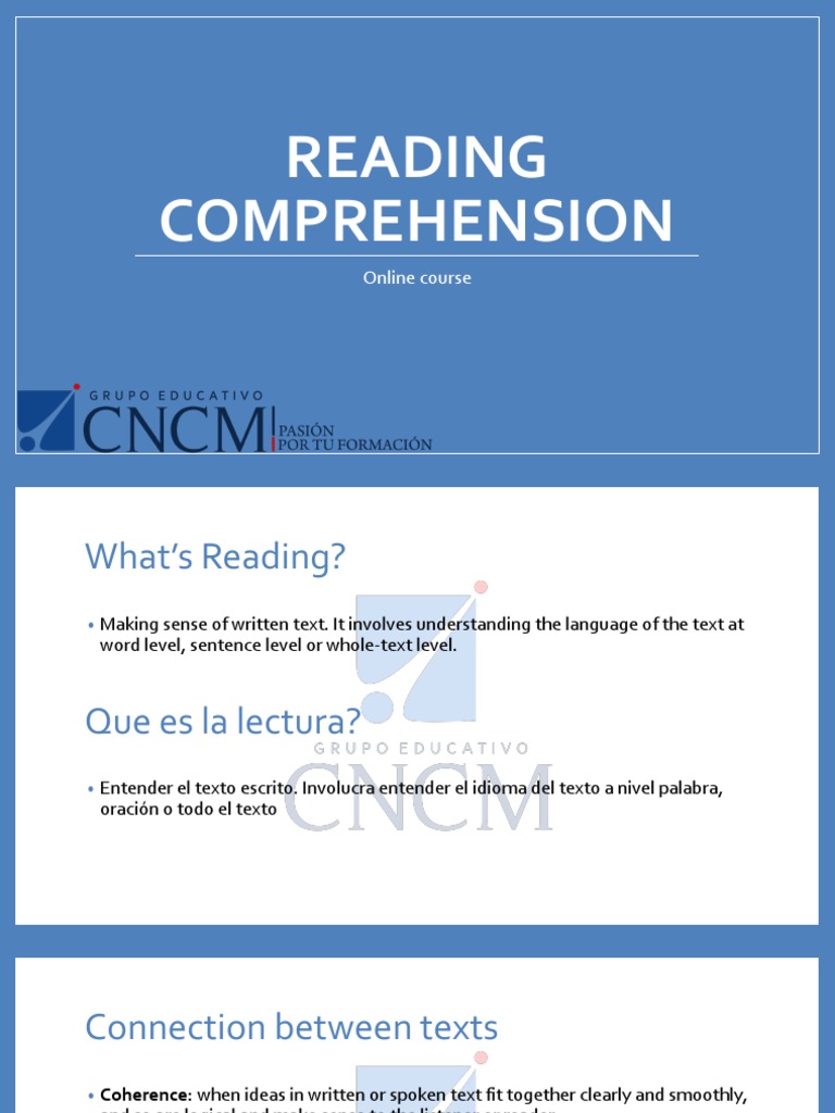 Reading Comprehension Course Guide | PDF | Language Arts & Discipline