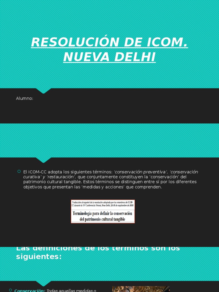 Resolución de Icom | PDF | Arte | Ciencia y matemáticas