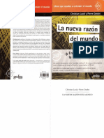 La Nueva Razón Del Mundo. Laval y Dardot PDF