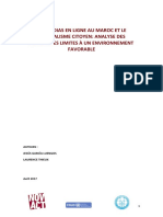 Les Médias en Ligne Au Maroc Et Le Journalisme Citoyen: Analyse Des Principales Limites À Un Environnement Favorable