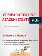 Tema 5 Procurarea Afacerii Existente