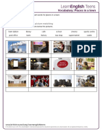 Vocabulary: Places in A Town: 1. Check Your Vocabulary: Picture Matching