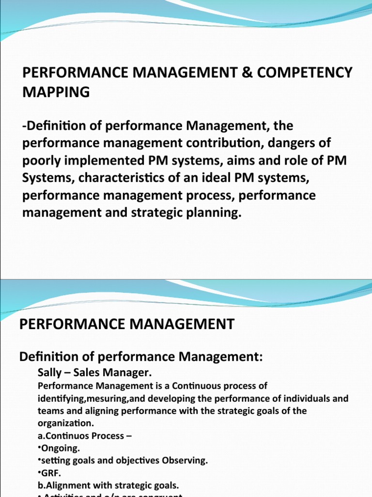 Performance Management & Competency Mapping | PDF | Goal | Competence ...