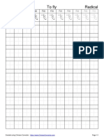 fēi 飞 practice sheet PDF