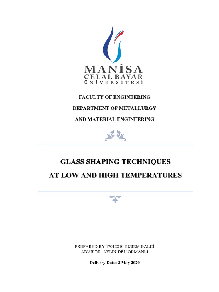 Glass Shaping Methods Pdf Glasses Silicon Dioxide