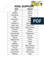 Vocabulario Utiles Escolares