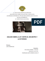 Analisis Sobre La Ley Contra El Secuestro y La Extorsion