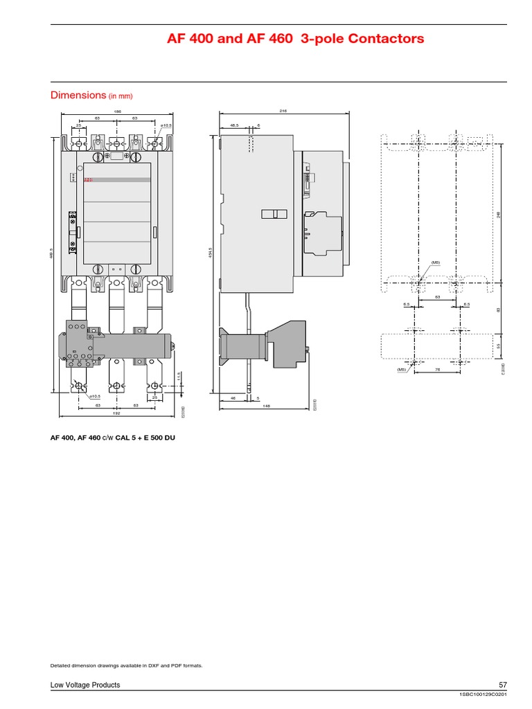 Low Voltage Products: AF 400 & 460 Contactors | PDF