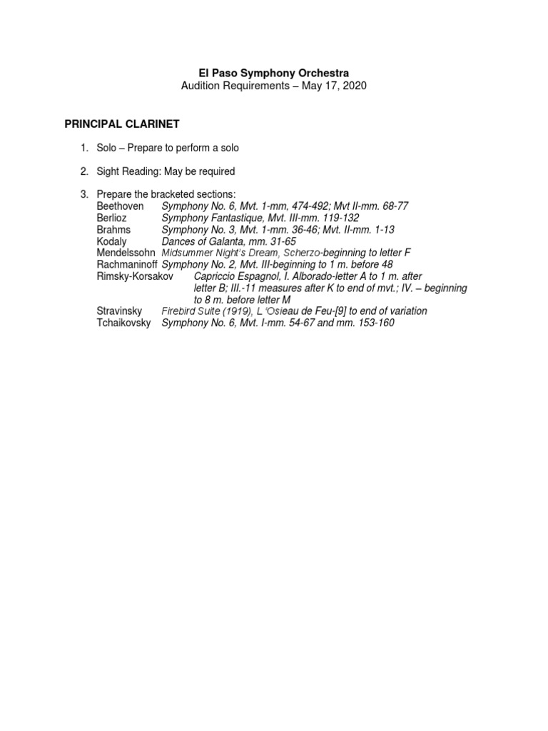 Principal Audition Packet PDF