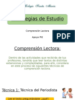 Estrategias de Estudio Comprensión Lectora