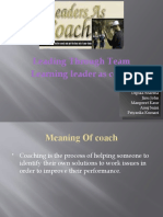 Leading Through Team Learning Leader As Coach