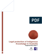 Legal Protection of Indigenous Knowledge in Australia: Supplementary Paper 1