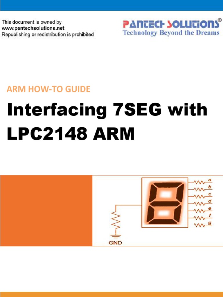 Interfacing a seven segment display with an lpc2148 arm microcontroller