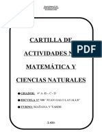 Cartilla de Actividades #3 Matemática y Ciencias Naturales