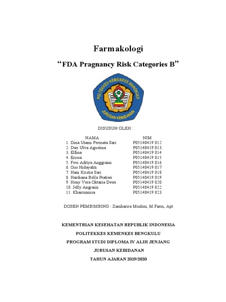 FDA Pregnancy Risk Categories B | PDF | Self-Improvement | Wellness