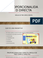 Proporcionalidad Directa DIAPOSITIVAS