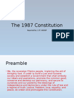 The 1987 Constitution: Reported By: L.P.T. GROUP