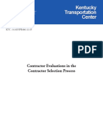 Contractor Evaluations in the Contractor Selection Process