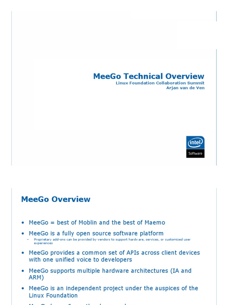 MeeGo Technical Overview and Development | PDF | Free Software ...
