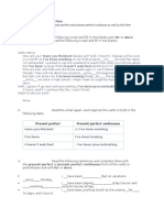 Learning Objective:: Present Perfect Present Perfect Continuous