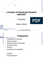 Concepts of Distributed Systems 2006/2007: Processes