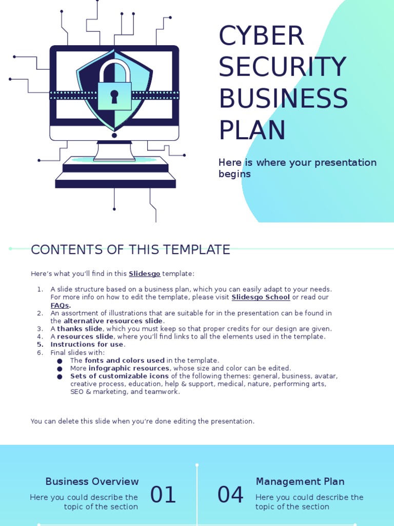 Cyber Security Business Plan by Slidesgo | PDF | Planets | Solar System