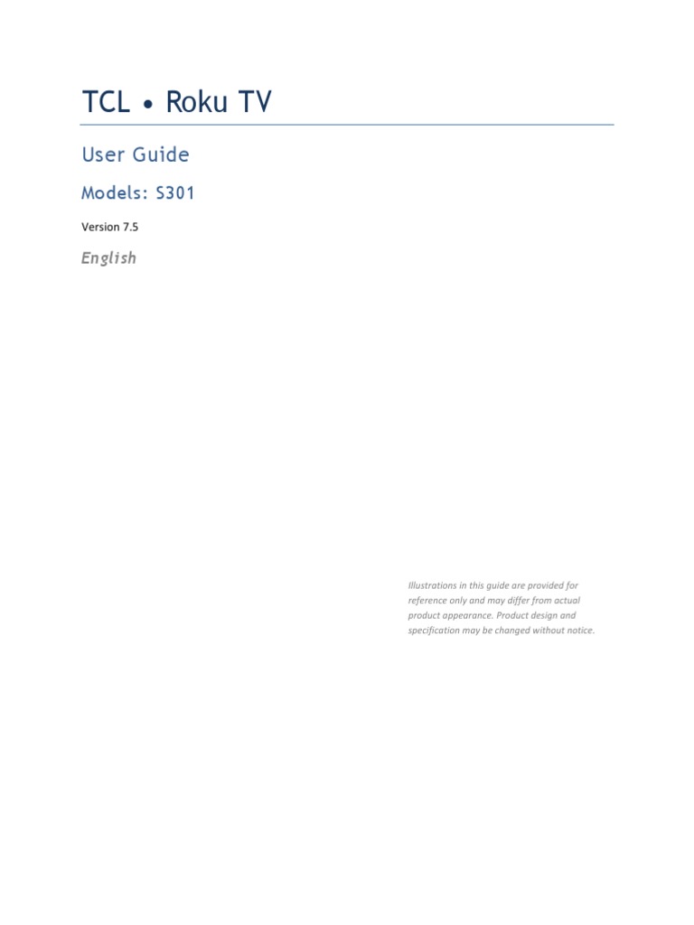 TCL - Roku TV: User Guide | PDF | Hdmi | Roku