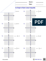 Name: Teacher: Date: Score:: Sketch The Graph of Each Linear Inequality