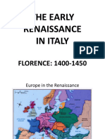 The Early Renaissance in Italy: FLORENCE: 1400-1450
