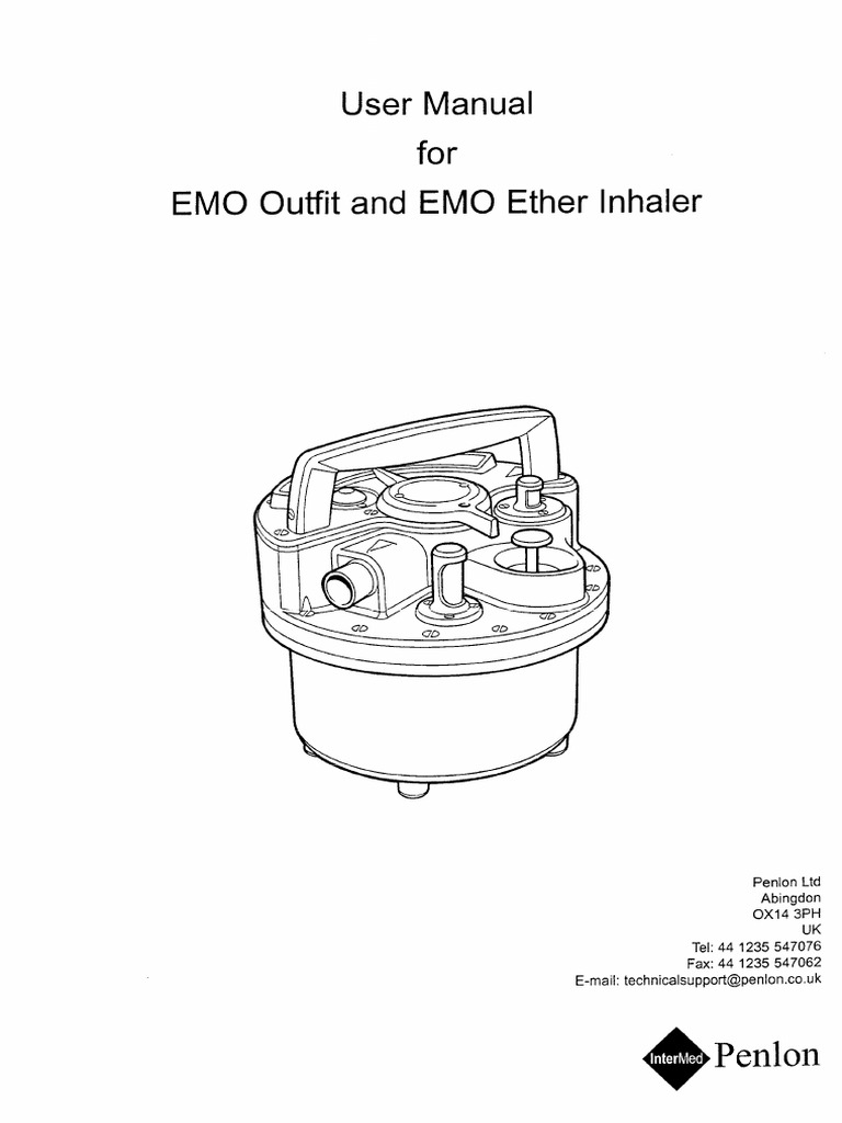 Penlon EMO - User Manual PDF | PDF | Tools | Mechanical Engineering